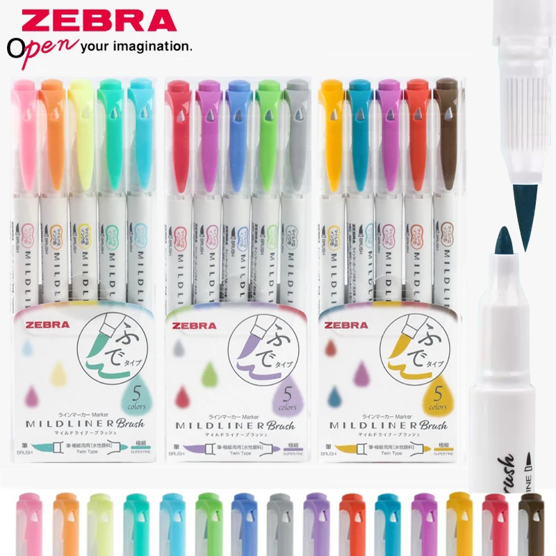 Zebra Pen Mildliner - ปากกาไฮไลท์ Zebra mildliner set pulpen เครื่องเขียนญี่ปุ่น