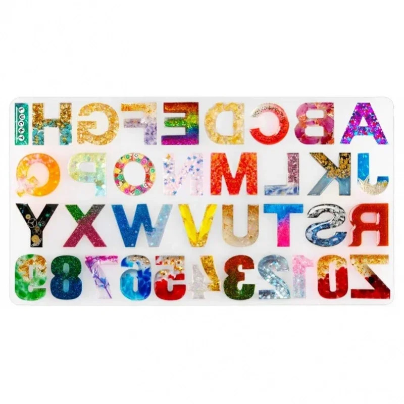 Soap Making Ins - 1 pc/2 pcs/3 pcs LettersAtoZ,Number0to9Silicone Mould,forDIYCrafts,ทําสบู่,เทียน,-ทนทาน,ใช้งานง่าย