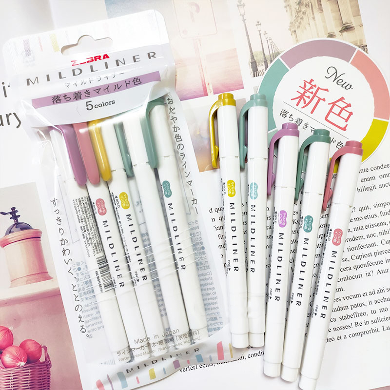 ใหม่ ZEBRA Mildliner Highlight - Zebra Pen Mildliner บทวิจารณ์และราคา