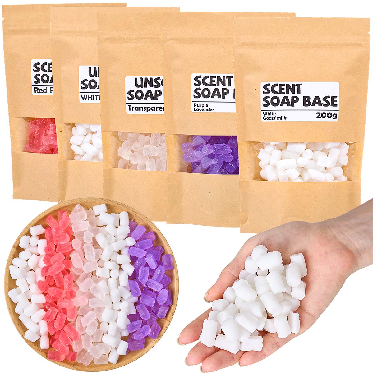 เบสสบู่กลีเซอรีนสี 200 กรัม สำ - Soap Making Glycerin Base บทวิจารณ์และราคา