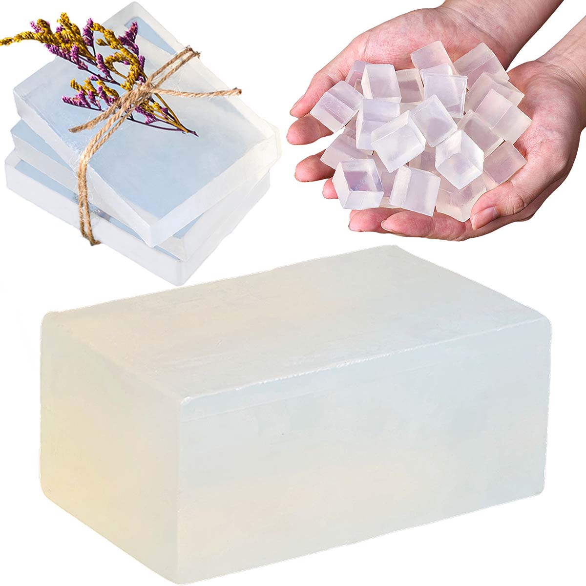 เบสสบู่กลีเซอรีนสีขาวใส ออร์แก - Soap Making Glycerin Base บทวิจารณ์และราคา