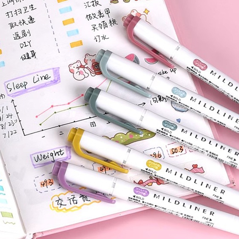 1/3pcs ZEBRA MILDLINER WKT7 ปา - Zebra Pen Mildliner บทวิจารณ์และราคา