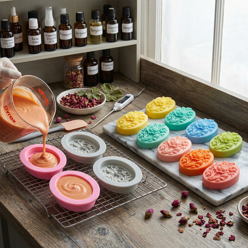 แม่พิมพ์ซิลิโคน 4 ชิ้นรูปทรงดอ - Soap Making Ins บทวิจารณ์และราคา